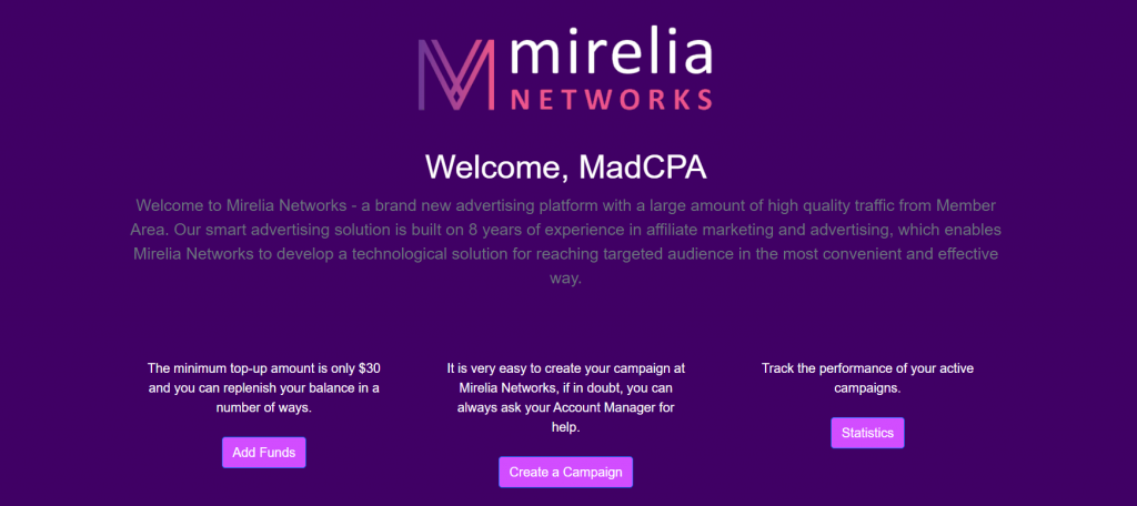 Обзор рекламной сети Mirelia Networks