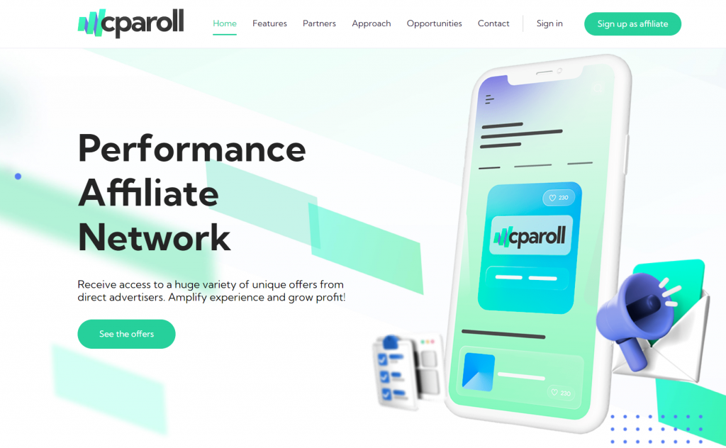 Обзор партнерки СpaRoll