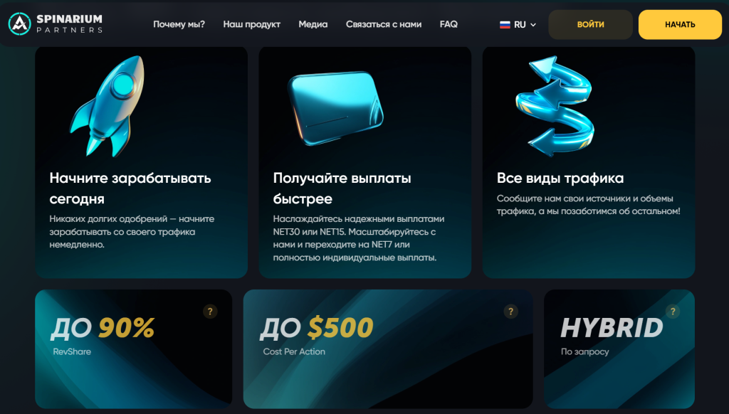 условия Spinarium Partners