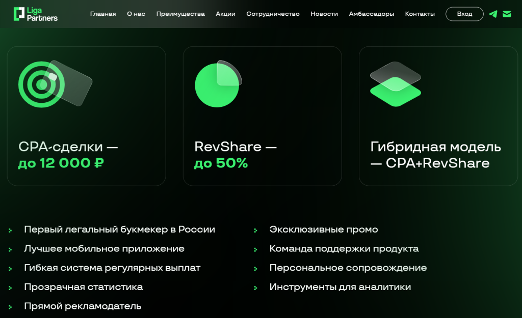 условия Liga Partners